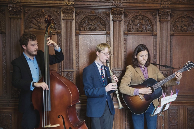 The Jelly Roll Jazz Band performing at a wedding reception in Hazlewood Castle, Leeds, April 2018