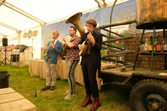 The Jelly Roll Jazz Band performing at the Royal Bath and West Show, May 2019