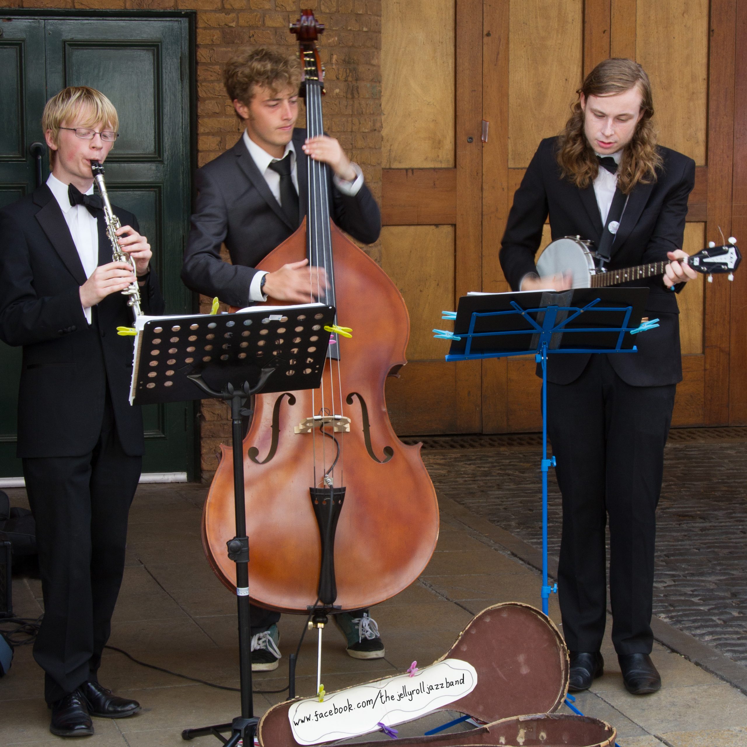 The Jelly Roll Jazz Band busking in Scarborough, August 2014