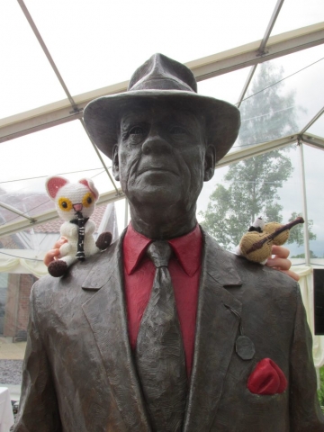 Clarence the Clarinet-Playing Cat and Boris the Bass-Playing Bear | Injured Jockeys Fund fundraising champagne afternoon tea party, Jack Berry House (Malton), June 2019