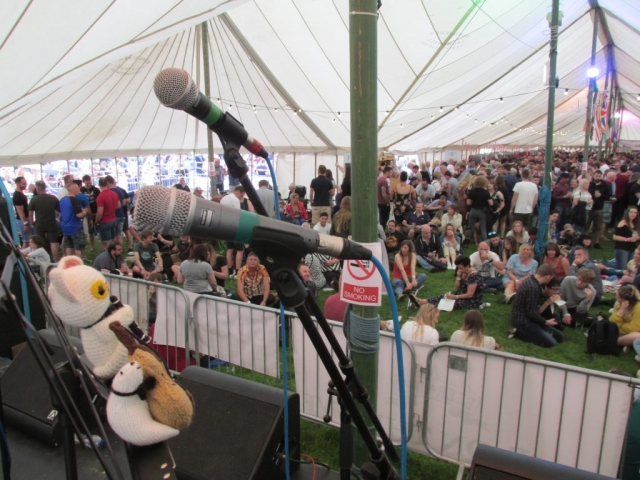 Clarence the Clarinet-Playing Cat and Boris the Bass-Playing Bear | 'Beer on the Wye' festival, Hereford, July 2019