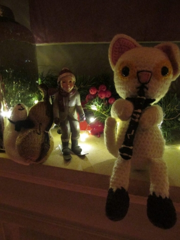 Clarence the Clarinet-Playing Cat and Boris the Bass-Playing Bear | New Year's Eve party, Wolverton, December 2019
