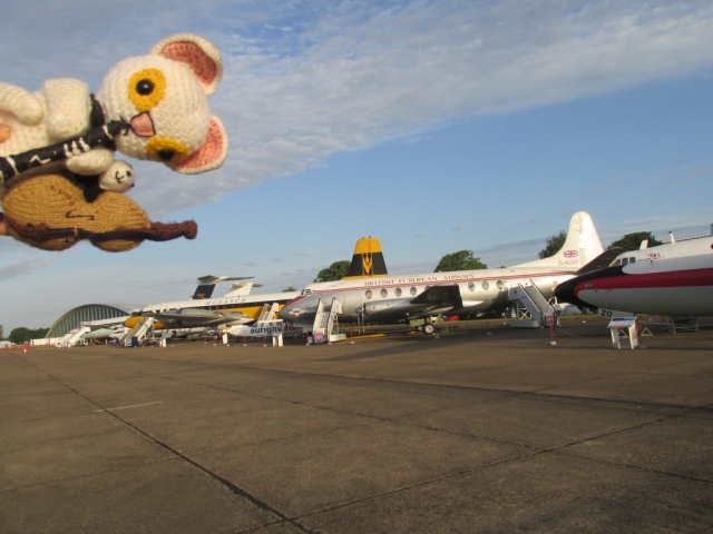 Clarence the Clarinet-Playing Cat and Boris the Bass-Playing Bear | Duxford Air Show, Duxford Airfield, June 2022