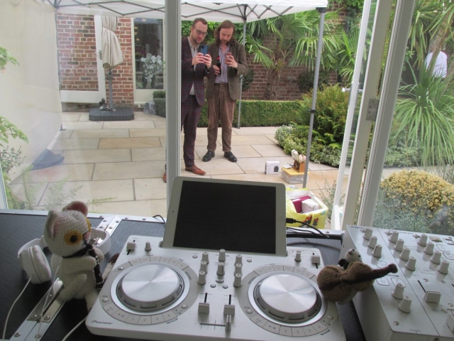 Clarence the Clarinet-Playing Cat and Boris the Bass-Playing Bear | Garden party, Retford, July 2022