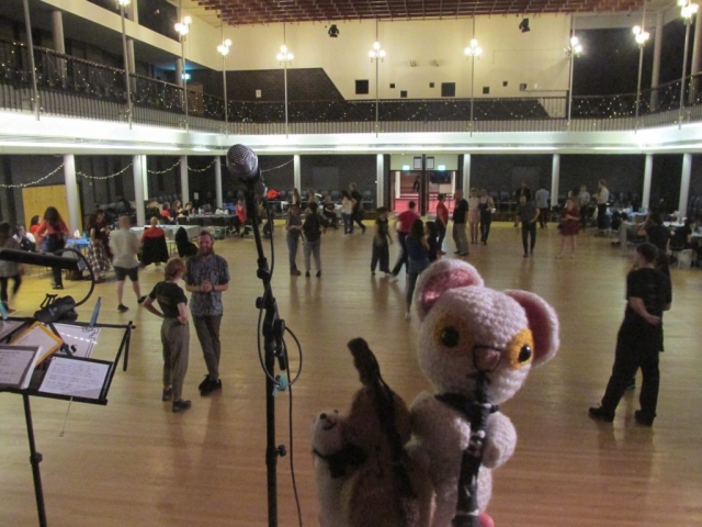 Clarence the Clarinet-Playing Cat and Boris the Bass-Playing Bear | Swing dance evening, Lancaster University, November 2022